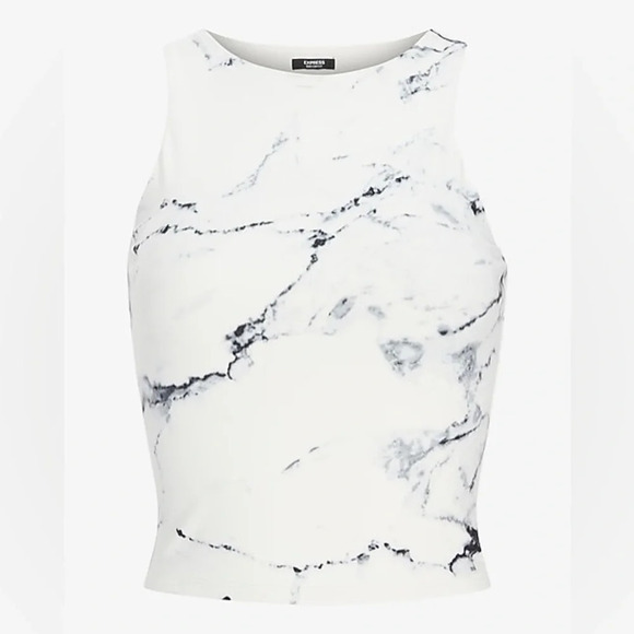 EXPRESS NWOT Body Contour High Compression Marbled High Neck XXS - Picture 4 of 9